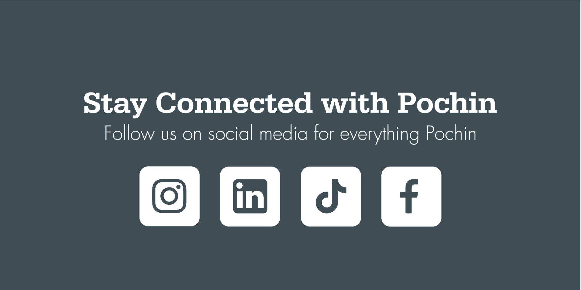 Follow Pochin on social media